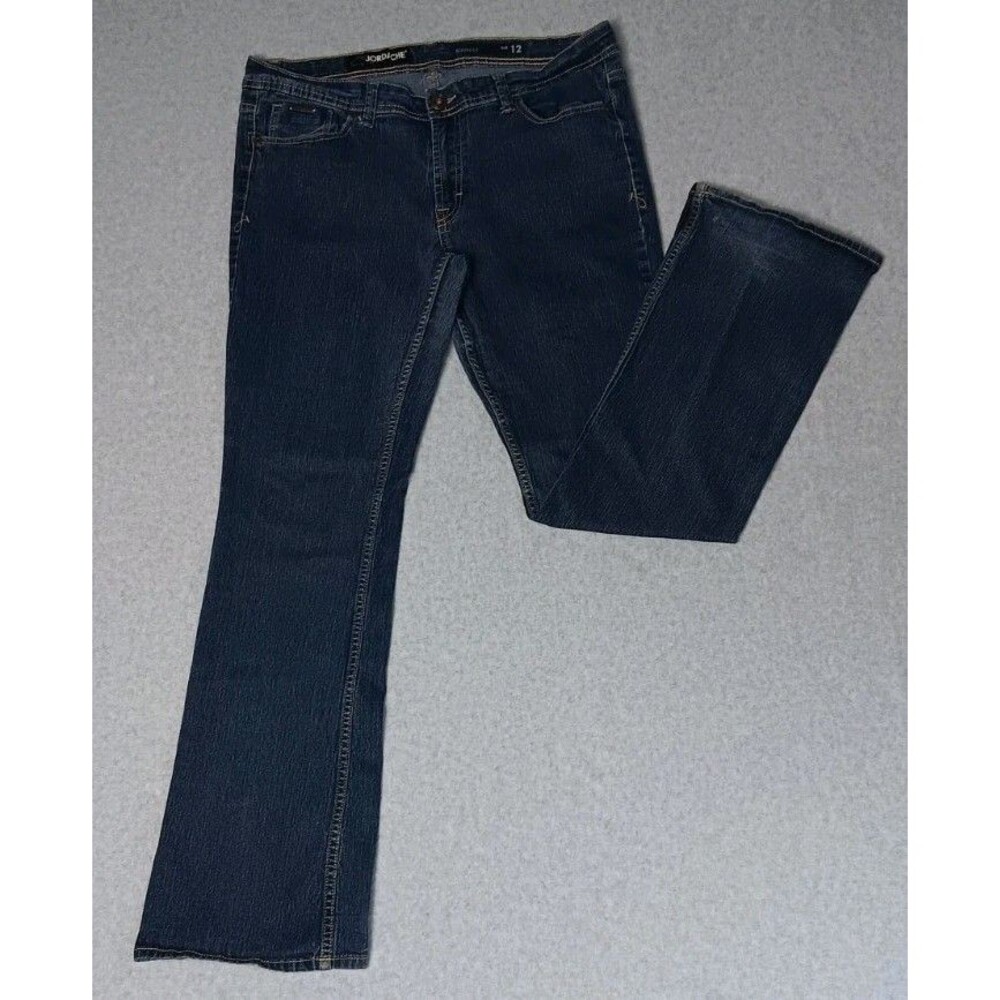Jordache Bootcut Denim Jeans 12 Dark Wash Y2K 2000s Mcbling Indie Sleaze Grunge